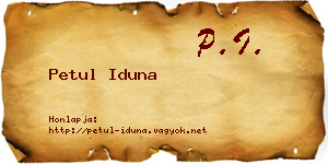 Petul Iduna névjegykártya